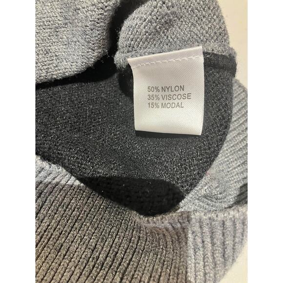 Patty Boutik Colorblock Women's Crewneck Sweater - Size M - Black & Gray - Picture 4 of 8